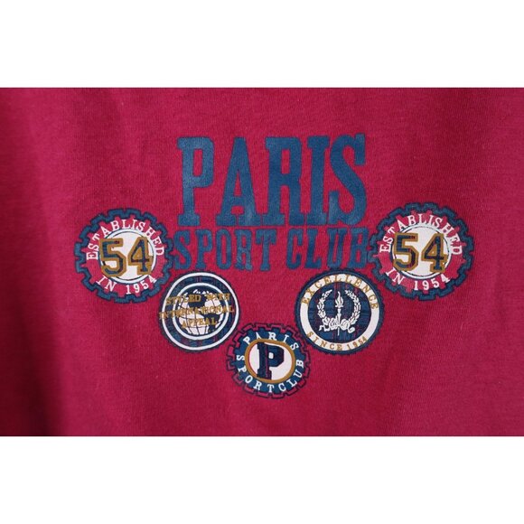 Vintage 90s Streetwear Womens Medium Faded Baggy Fit Paris Hoodie Sweatshirt - Picture 7 of 16